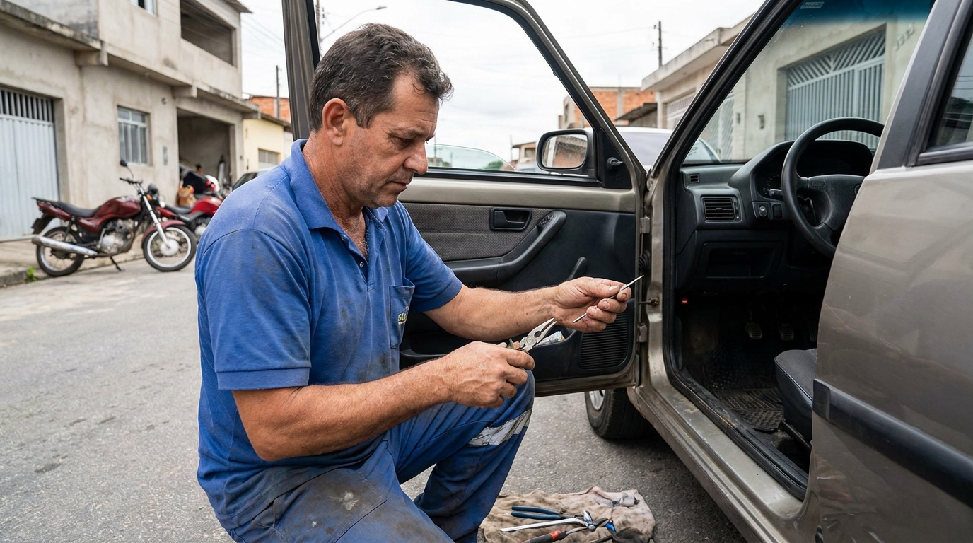 Extração em Cadeado na Água Branca, Piracicaba‑SP