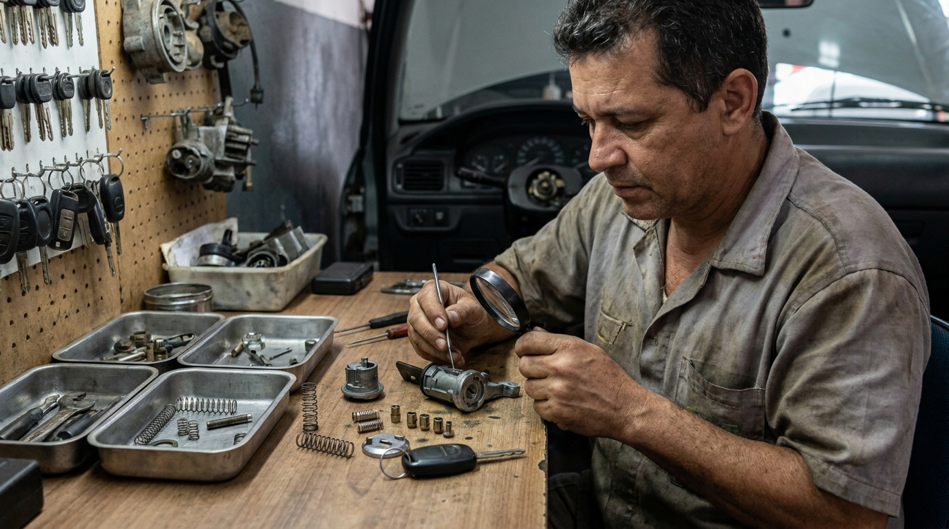 Reparo de Fechadura Automotiva em Água Seca, Piracicaba‑SP